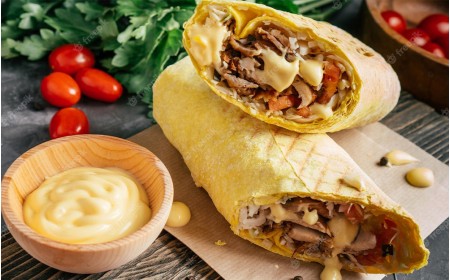 Шаурма сырная с курицей